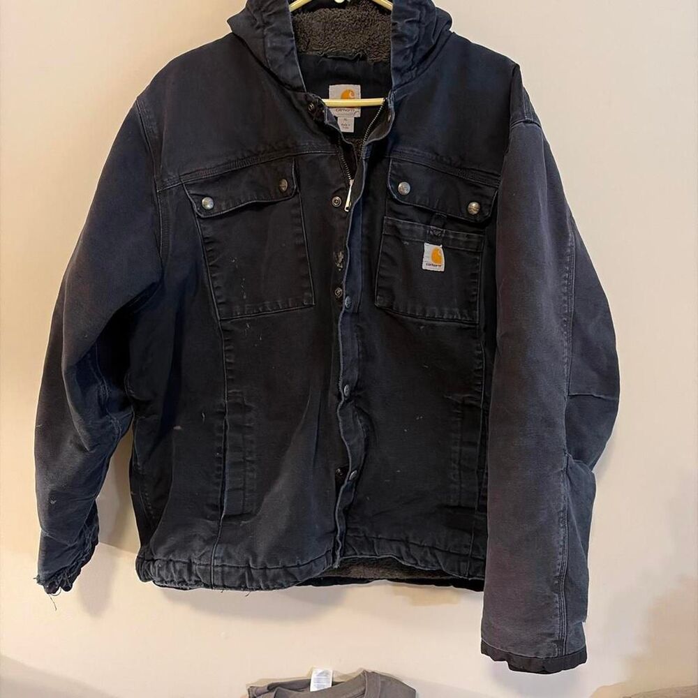 Carhartt Men's Black and Navy Jacket